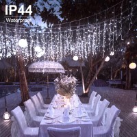 Icicle Lights Outdoor 66 Ft 736 Led Icicle Christmas Lights With 138 Drops 8 Modes Icicle String Lights With Remote Timer