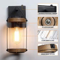 Lonedruid Dusk To Dawn Sensor Outdoor Wall Sconce Lighting Anti-Rust Exterior Porch Light Fixtures Farmhouse Front House Lantern Waterproof Wall Mount Lamp For Patio Garage Entryway Doorway