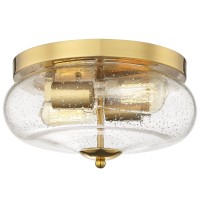 Darkaway Farmhouse Ceiling Light Fixtures Flush Mount Ceiling Light Indoor Outdoor Ceiling Light With Seeded Glass Shade For Ha