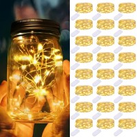 24 Pack Fairy Lights Battery Operated Litogo 7Ft 20 Led Fairy Lights Waterproof Silver Wire Battery Fairy Lights Fairy Lights