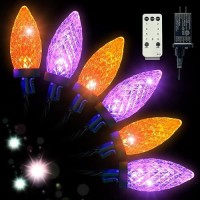 Anycosy Halloween Lights 328 Ft 50 Led C9 Halloween Color Change Lights With Remote And Timer Function Waterproof And Connecta