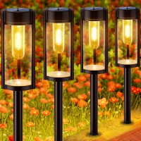 Urpower Solar Pathway Lights 6 Pack Ip65 Waterproof Outdoor Decorative Garden Lights Auto Onoff Solar Powered Landscape Path