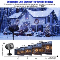 Christmas Snowfall Light Projector, Holiday Projector Lights With Remote Control,Rotating Snow Falling Lights,Outdoor Waterproof Landscape Decorative Lighting For Halloween Wedding Garden(Snow Spots)