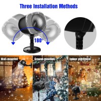 Christmas Snowfall Light Projector, Holiday Projector Lights With Remote Control,Rotating Snow Falling Lights,Outdoor Waterproof Landscape Decorative Lighting For Halloween Wedding Garden(Snow Spots)