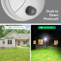 Imaihom 100W Dusk To Dawn Outdoor Lighting 9000Lm Led Flood Lights Outdoor 3 Adjustable Heads Security Lights With Photocell