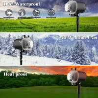 Christmas Decorations Projector Lights Outdoor,Holiday Lights Projector With Remote Control Timer, 26 Hd Effects (3D Ocean Wave & Patterns) Waterproof Landscape Lights For Halloween Xmas Party Garden