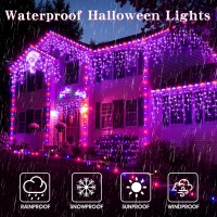 Christmas Icicle Lights Outdoor Decorations 640 Led 656 Ft Icicle String Lights With 120 Drops 8 Modes Curtain Fairy Icicle Li