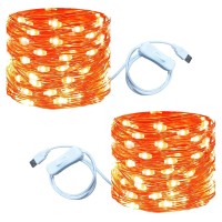 Ruichen Usb String Lights 20 Ft 120 Led Fairy Lights With Onoff Switch Waterproof Copper Wire Lights For Bedroom Wall Ceiling