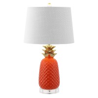 Jonathan Y Jyl4019E Pineapple 23 Classic Vintage Ceramic Led Table Lamp Modern Contemporary Bedside Desk Nightstand Lamp For Bed