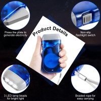 Treela 36 Pcs Hand Crank Flashlight Bulk Wind Up Flashlight No Battery Manual Powered Flashlight Lumen 3 Led Powered Charging To