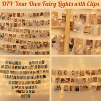 100Led Photo Clips String Light33Ft Fairy Lights With 51Clips Battery Operated String Lights With Clips For Pictures Room Dec