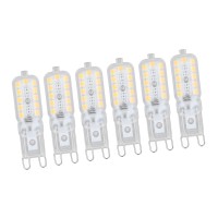 Fafeicy 6Pcs Dimmable G9 Led Bulb, 5W Transparent Cover 22Led Dimmable G9 Light Bulb For Ceiling Light Wall Light Table Light(Warm White 110-140V)