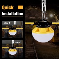 G Gjia 100Ft Construction String Lights Ip65 Waterproof Etl Certified Led String Work Lights 5000K Daylight 18Awg Wire Linkabl