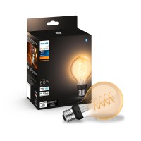 Philips Hue 60W G25 Soft Warm White Thin Filament Led Smart Globe-Shaped Bulb - Pack Of 1 - E26, Indoor - Control With Hue App - Compatible With Alexa, Google Assistant, And Apple Homekit