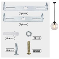 Dvecue 4Pieces Light Fixture Mounting Bracket For Ceiling Pendant Light Crossbar Kit Sconce Mounting Plate With Screws