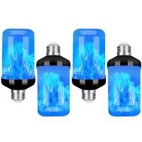 Y Stop Led Flame Light Bulb Upgraded 4 Modes Fire Light Bulbs With Upside Down Effect E26 Base Flickering Light Bulbs For Hal