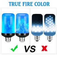 Y Stop Led Flame Light Bulb Upgraded 4 Modes Fire Light Bulbs With Upside Down Effect E26 Base Flickering Light Bulbs For Hal