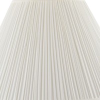 Aspen Creative 33191 Transitional Hardback Empire Shaped Mushroom Pleated Offwhite Spider Shade 6 Top X 16 Bottom X 12