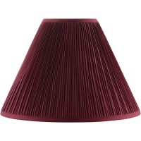 Aspen Creative 33194 Transitional Hardback Empire Mushroom Pleated Rich Red Spider Shade 6 Top X 16 Bottom X 12 Slant