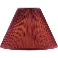 Aspen Creative 33194 Transitional Hardback Empire Mushroom Pleated Rich Red Spider Shade 6 Top X 16 Bottom X 12 Slant