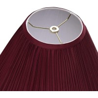 Aspen Creative 33194 Transitional Hardback Empire Mushroom Pleated Rich Red Spider Shade 6 Top X 16 Bottom X 12 Slant