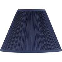 Aspen Creative 33195 Transitional Hardback Empire Shaped Mushroom Pleated Dark Blue Spider Shade 6 Top X 16 Bottom X 12