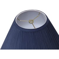 Aspen Creative 33195 Transitional Hardback Empire Shaped Mushroom Pleated Dark Blue Spider Shade 6 Top X 16 Bottom X 12