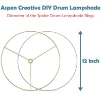 Aspen Creative 2010312 Metal Diy Drum Lamp Shade Strong Ring Us Style Spider That Connects To Lamp Harp Top Ringbrass Plate