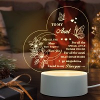 Benecharm Aunt Gifts From Niece Nephew, Acrylic Night Light Gifts For Aunt, Best Aunt Ever Gifts- Aunt Birthday Gifts, Thanksgiving, Christmas Gifts For Aunt