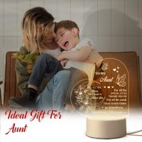 Benecharm Aunt Gifts From Niece Nephew, Acrylic Night Light Gifts For Aunt, Best Aunt Ever Gifts- Aunt Birthday Gifts, Thanksgiving, Christmas Gifts For Aunt