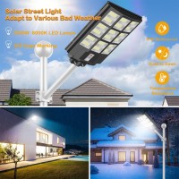 Insdea 3200W Led Solar Street Light Motion Sensor 320000Lm Dusk To Dawn Solar Lights For Outside Ip65 Waterproof Solar Flood L