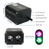 Akepo 20W App Rgbw Dualhead Different Color Twinkle Fiber Optic Lights Mixed 830Pcs Of 131Ft4M Fibers Sound Activated Fiber