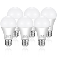 100W Equivalent Led Light Bulb, 5000K Natural Light 1200 Lumes A19 Light Bulb, E26 Standard Medium Base, Non-Dimmable, 12W Bright White Light For Kitchen Bathroom Home Lighting, Pack Of 6