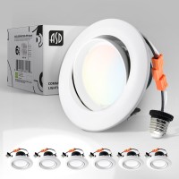 Asd 4 Inch Gimbal Retrofit Led Can Recessed Lighting 5Cct 27003000350040005000 Adjustable Dimmable Swivel Downlights 10W 120