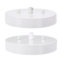 Canomo 6 Inch White Ceiling Lighting Canopy Kit Ceiling Plate Cover 3 Holes For Pendant Light And Chandelier With All Hardware I