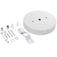 Canomo 6 Inch White Ceiling Lighting Canopy Kit Ceiling Plate Cover 3 Holes For Pendant Light And Chandelier With All Hardware I