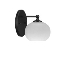 Capri 1 Light Wall Sconce Shown In Matte Black Finish With 7