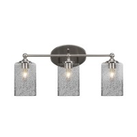 Capri 3 Light Bath Bar Shown In Brushed Nickel Finish With 4