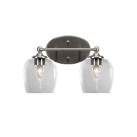 Capri 2 Light Bath Bar Shown In Brushed Nickel Finish With 6