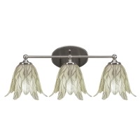 Capri 3 Light Bath Bar Shown In Brushed Nickel Finish With 7