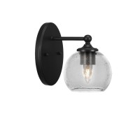 Capri 1 Light Wall Sconce Shown In Matte Black Finish With 5.75