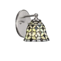 Capri 1 Light Wall Sconce Shown In Brushed Nickel Finish With 7