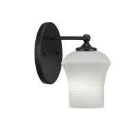 Capri 1 Light Wall Sconce Shown In Matte Black Finish With 5.5