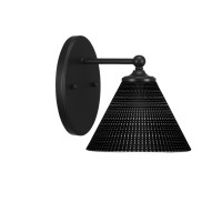 Capri 1 Light Wall Sconce Shown In Matte Black Finish With 7