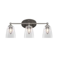 Capri 3 Light Bath Bar Shown In Brushed Nickel Finish With 4.5