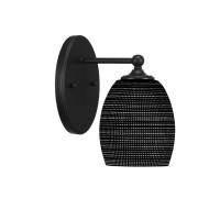 Capri 1 Light Wall Sconce Shown In Matte Black Finish With 5