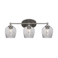 Capri 3 Light Bath Bar Shown In Brushed Nickel Finish With 6