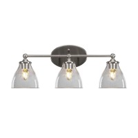 Capri 3 Light Bath Bar Shown In Brushed Nickel Finish With 6.25