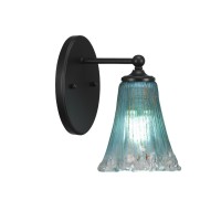 Capri 1 Light Wall Sconce Shown In Matte Black Finish With 5.5