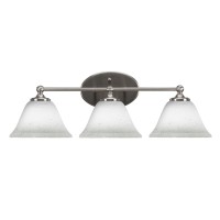 Capri 3 Light Bath Bar Shown In Brushed Nickel Finish With 7